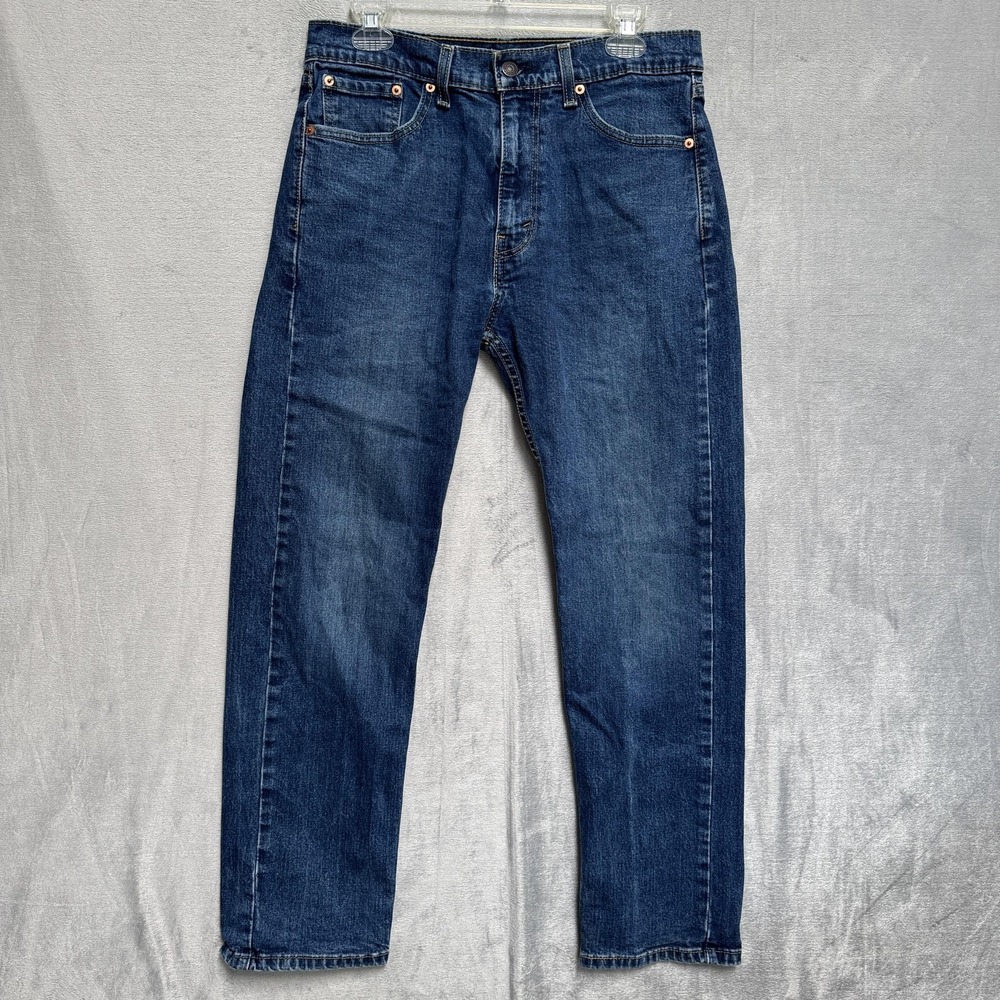 Levis 505 Jeans Mens 32x30 Blue Medium Wash Straight Denim Regular Fit Cotton